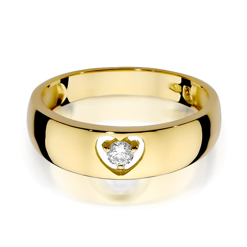 Inel Aur 9K cu Diamant Natural 0.10 ct, imaginea 2 din 8