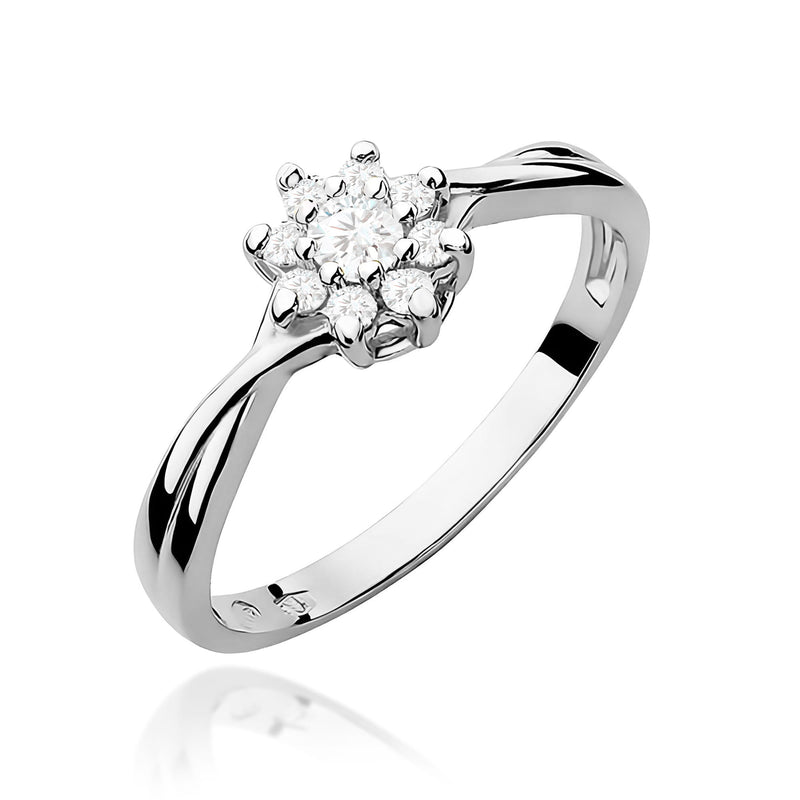 Inel Aur 9K cu Diamante Naturale 0.22 ct, imaginea 5 din 8