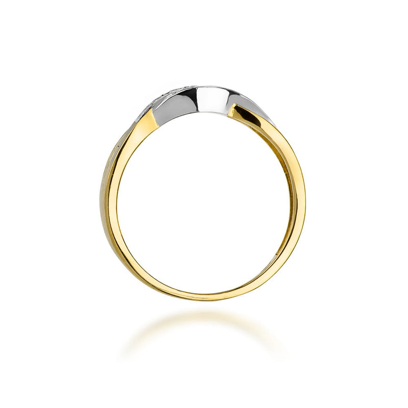 Inel Aur 9K cu Diamante Naturale 0.10 ct, imaginea 3 din 8
