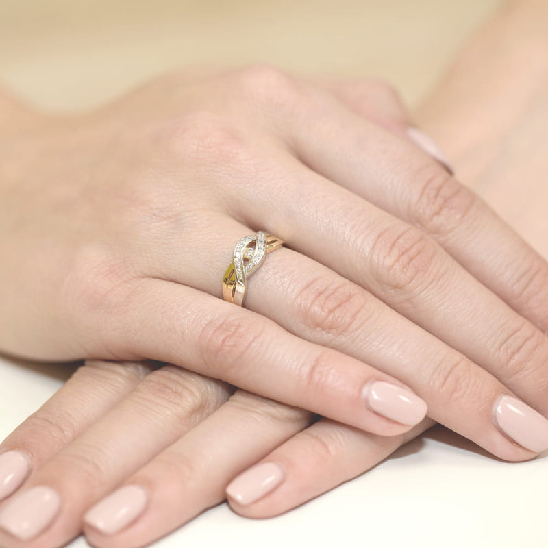 Inel Aur 9K cu Diamante Naturale 0.10 ct, imaginea 4 din 8