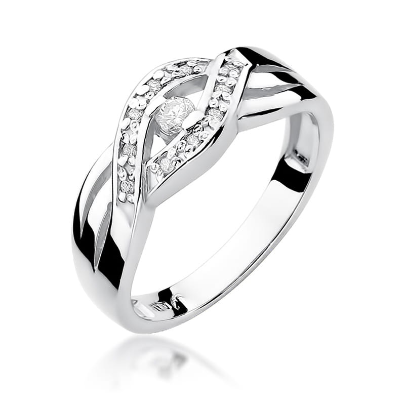 Inel Aur 9K cu Diamante Naturale 0.10 ct, imaginea 5 din 8