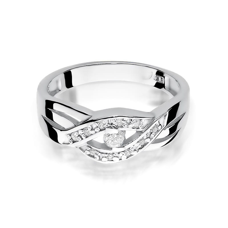 Inel Aur 9K cu Diamante Naturale 0.10 ct, imaginea 6 din 8