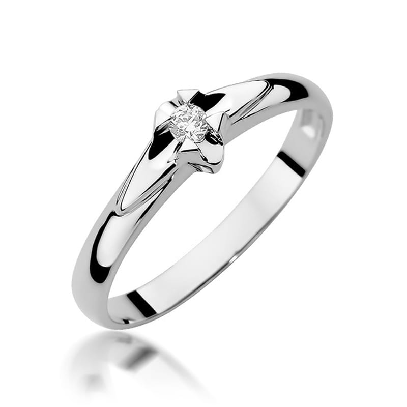 Inel Aur 9K cu Diamant Natural 0.04 ct, imaginea 5 din 8