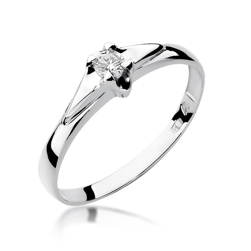 Inel Aur 9K cu Diamant Natural 0.10 ct, imaginea 5 din 8