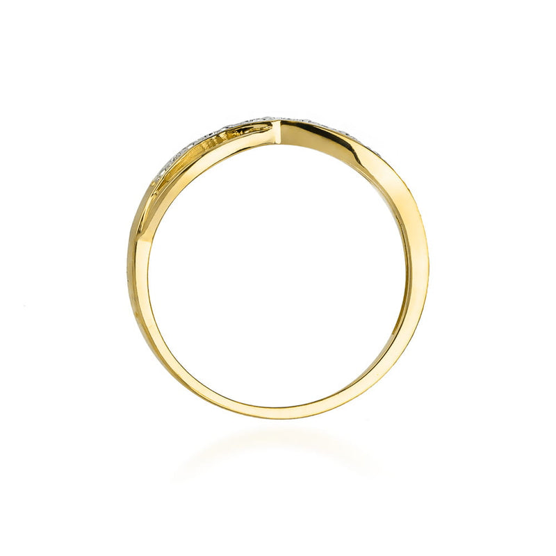 Inel Aur 9K cu Diamante Naturale 0.06 ct, imaginea 3 din 8