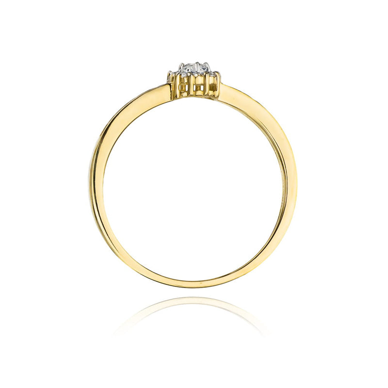 Inel Aur 9K cu Diamante Naturale 0.09 ct, imaginea 3 din 8