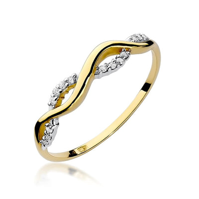 Inel Aur 9K cu Diamante Naturale 0.07 ct