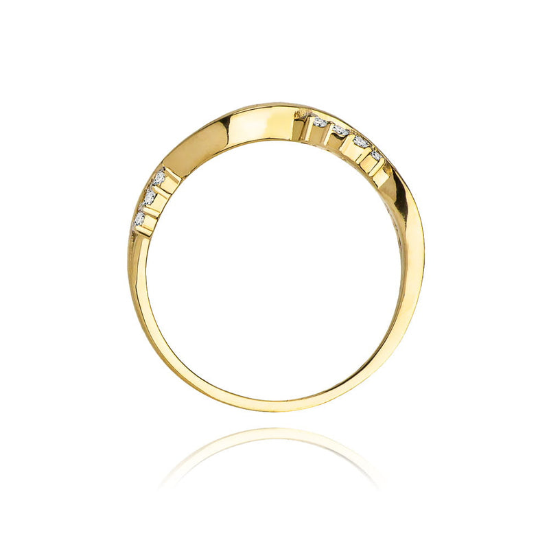 Inel Aur 9K cu Diamante Naturale 0.07 ct, imaginea 3 din 8