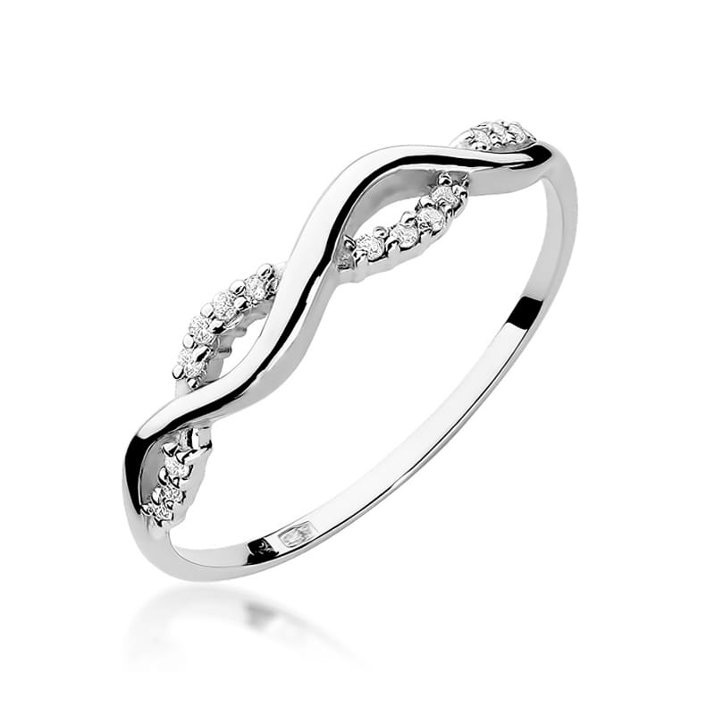 Inel Aur 9K cu Diamante Naturale 0.07 ct, imaginea 5 din 8
