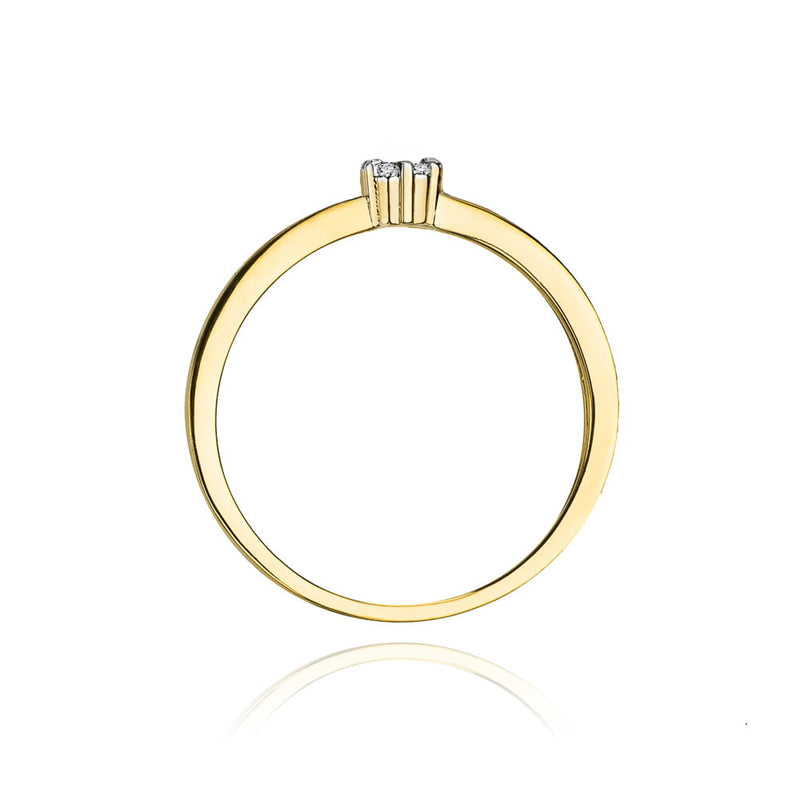 Inel Aur 9K cu Diamante Naturale 0.04 ct, imaginea 3 din 8