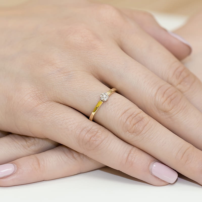 Inel Aur 9K cu Diamante Naturale 0.04 ct, imaginea 4 din 8