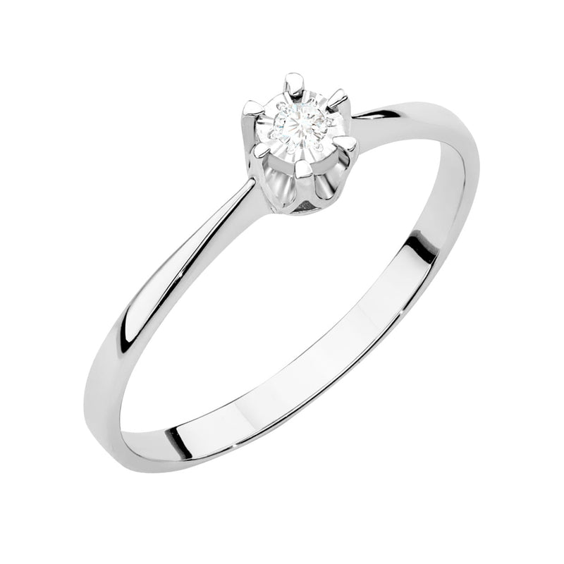 Inel Aur 9K cu Diamant Natural 0.03 ct, imaginea 5 din 7