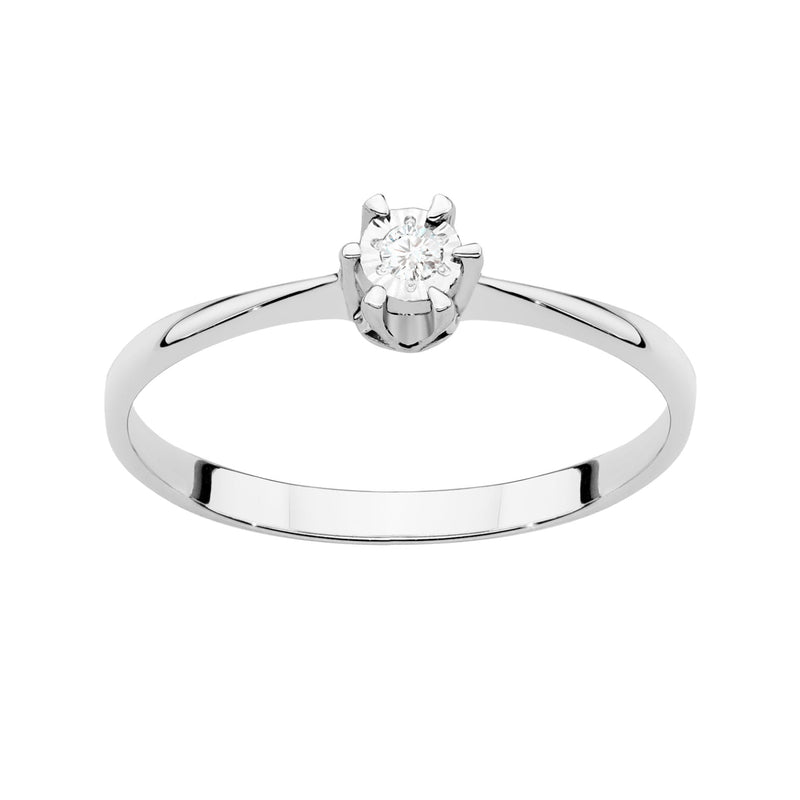 Inel Aur 9K cu Diamant Natural 0.03 ct, imaginea 6 din 7