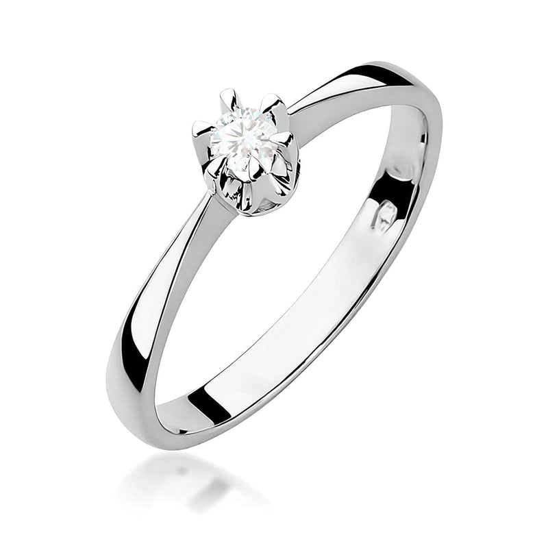 Inel Aur 9K cu Diamant Natural 0.08 ct, imaginea 5 din 8