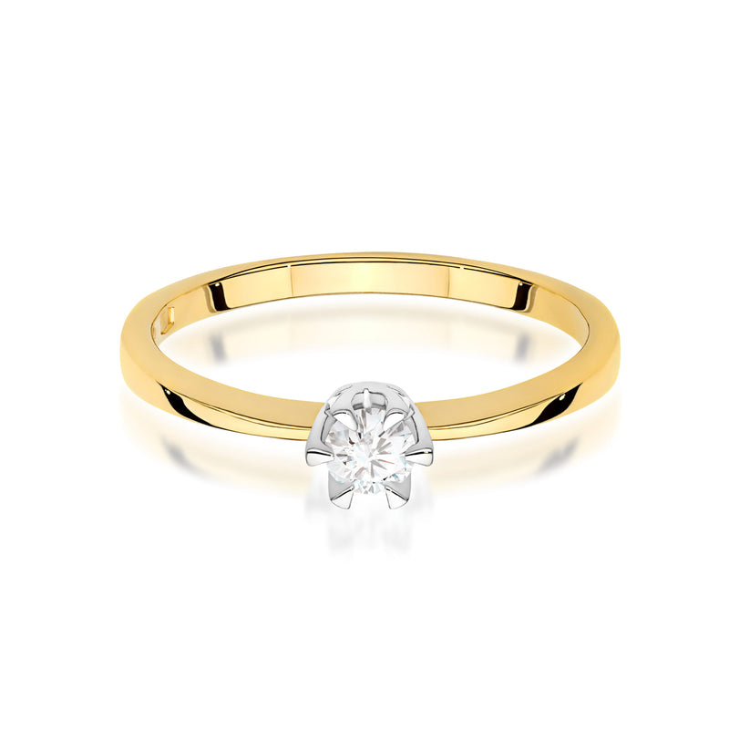 Inel Aur 9K cu Diamant Natural 0.15 ct, imaginea 2 din 8