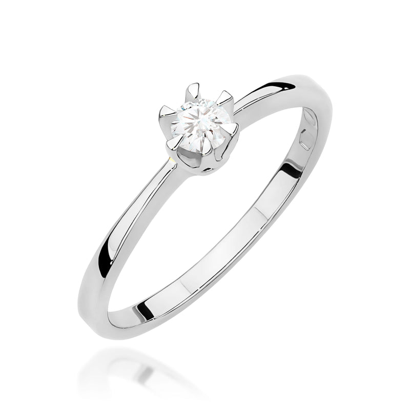 Inel Aur 9K cu Diamant Natural 0.15 ct, imaginea 5 din 8