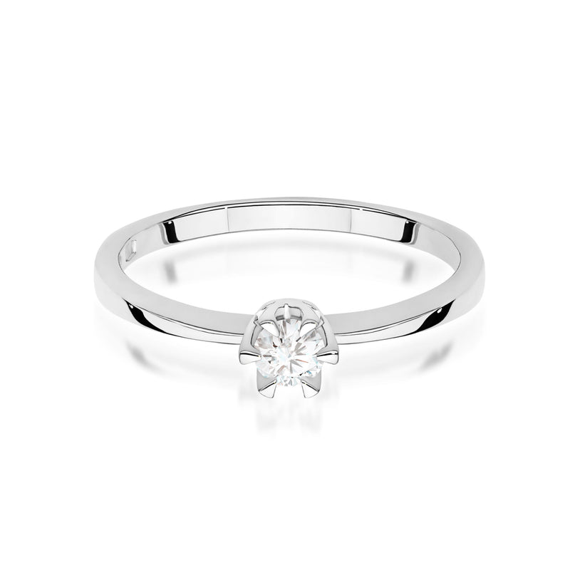 Inel Aur 9K cu Diamant Natural 0.15 ct, imaginea 6 din 8