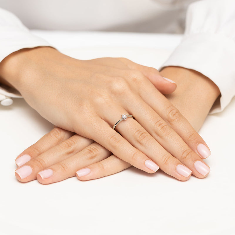 Inel Aur 9K cu Diamant Natural 0.15 ct, imaginea 8 din 8