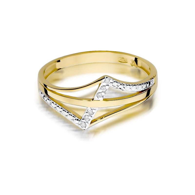 Inel Aur 9K cu Diamante Naturale 0.03 ct, imaginea 2 din 8