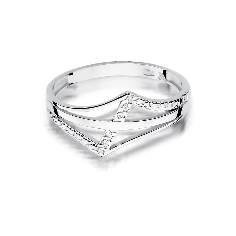 Inel Aur 9K cu Diamante Naturale 0.03 ct, imaginea 6 din 8
