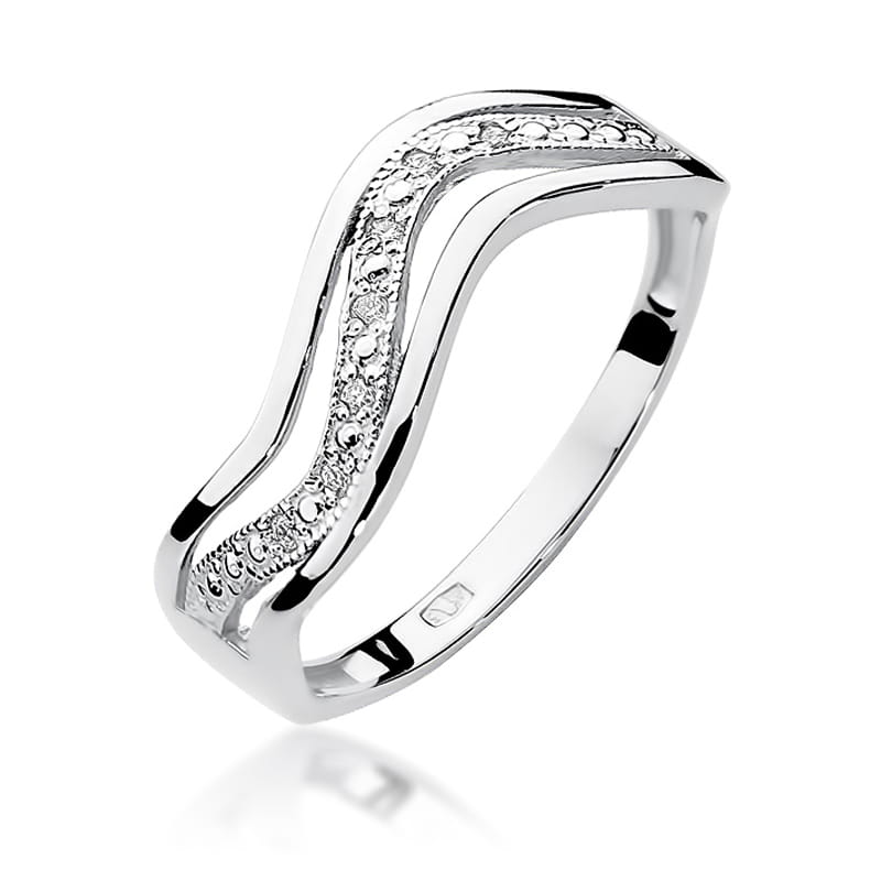 Inel Aur 9K cu Diamante Naturale 0.06 ct, imaginea 5 din 8