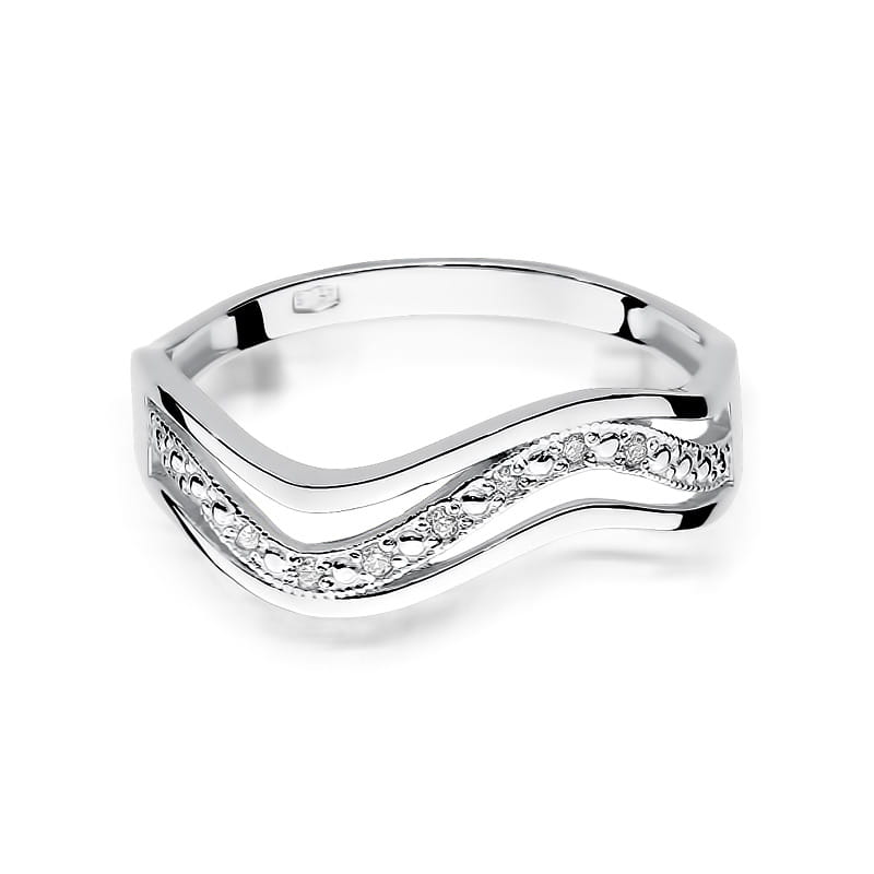 Inel Aur 9K cu Diamante Naturale 0.06 ct, imaginea 6 din 8