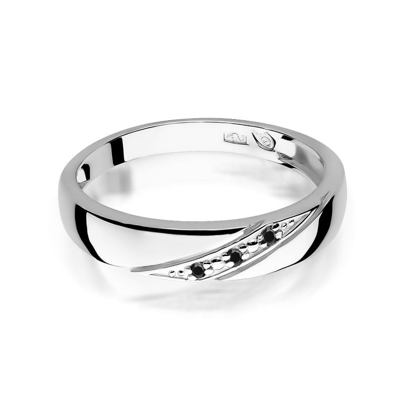 Inel Aur 9K cu Diamante Naturale Negre 0.01 ct, imaginea 6 din 8