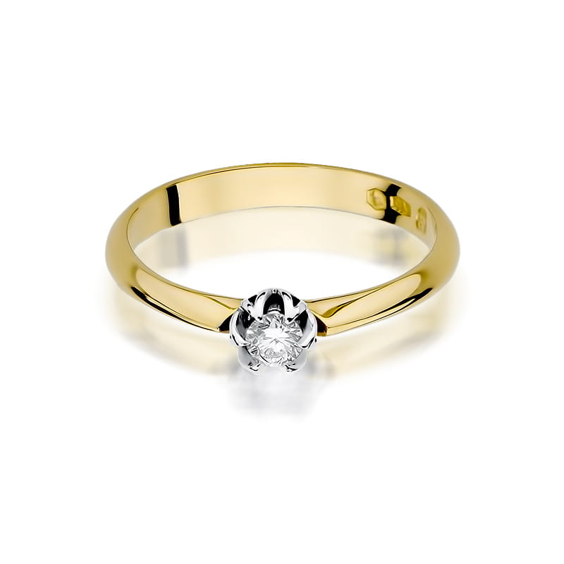 Inel Aur 9K cu Diamant Natural 0.10 ct, imaginea 2 din 8