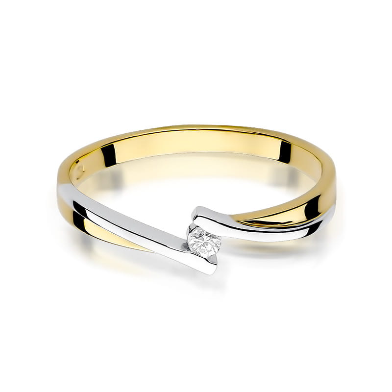 Inel Aur 9K cu Diamant Natural 0.04 ct, imaginea 2 din 8