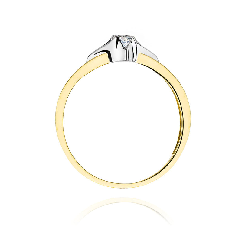 Inel Aur 9K cu Diamant Natural 0.12 ct, imaginea 3 din 8