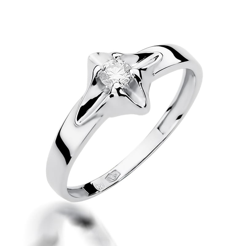 Inel Aur 9K cu Diamant Natural 0.12 ct, imaginea 5 din 8