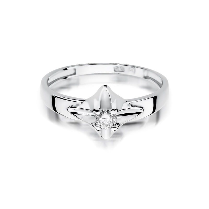 Inel Aur 9K cu Diamant Natural 0.12 ct, imaginea 6 din 8