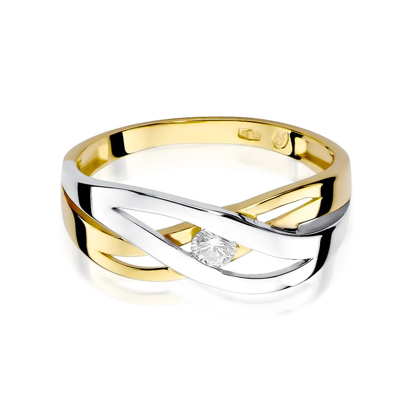 Inel Aur 9K cu Diamant Natural 0.10 ct, imaginea 2 din 8