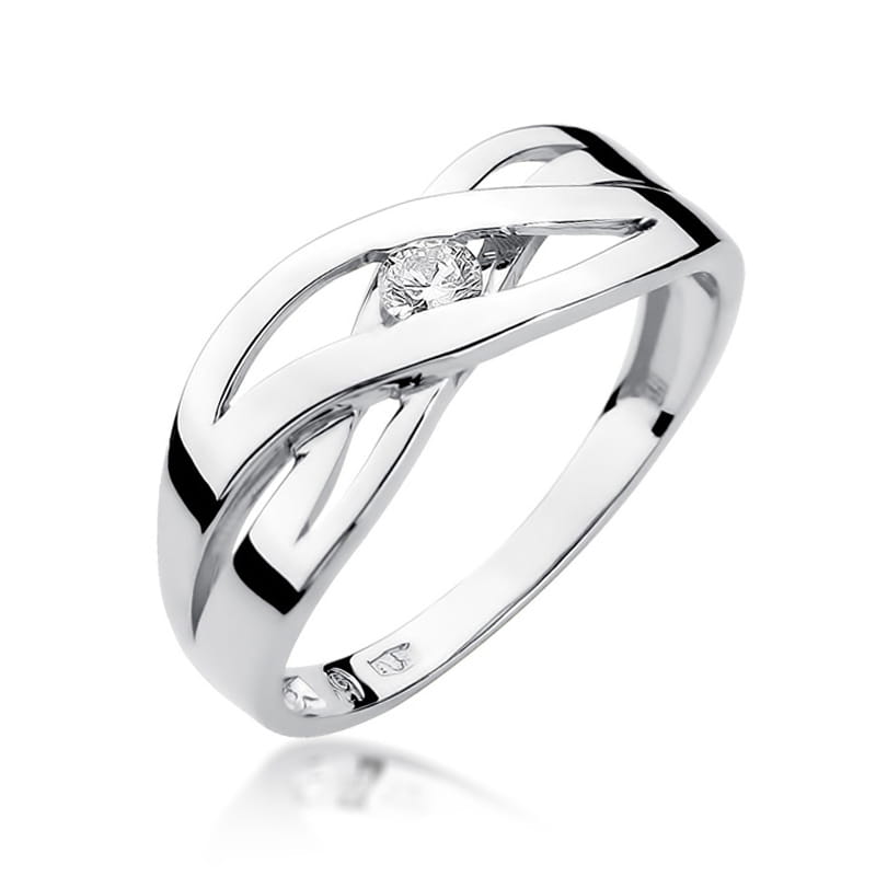 Inel Aur 9K cu Diamant Natural 0.10 ct, imaginea 5 din 8
