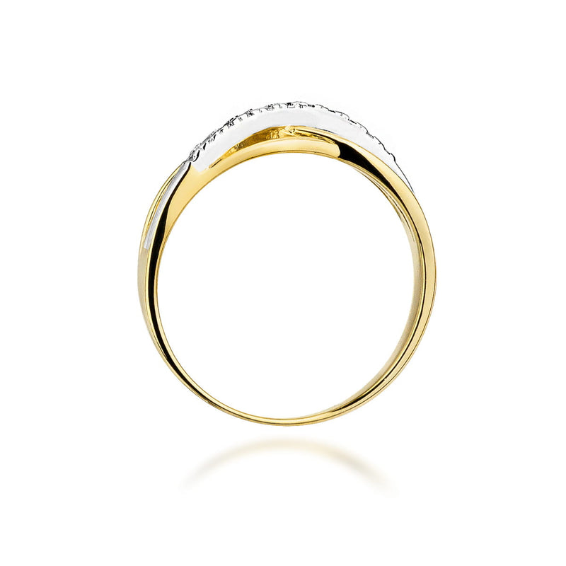Inel Aur 9K cu Diamante Naturale 0.10 ct, imaginea 3 din 8
