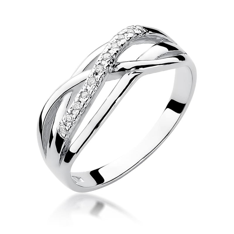 Inel Aur 9K cu Diamante Naturale 0.10 ct, imaginea 5 din 8
