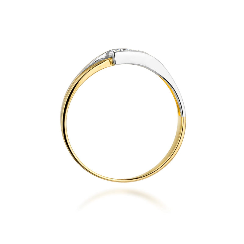 Inel Aur 9K cu Diamante Naturale 0.12 ct, imaginea 3 din 8
