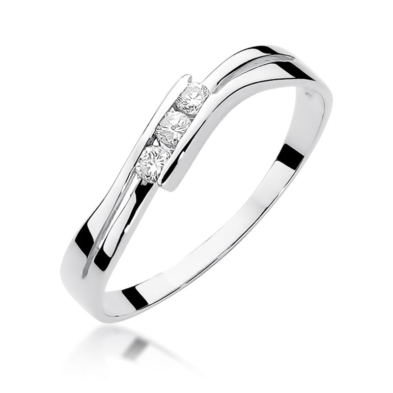 Inel Aur 9K cu Diamante Naturale 0.12 ct, imaginea 5 din 8