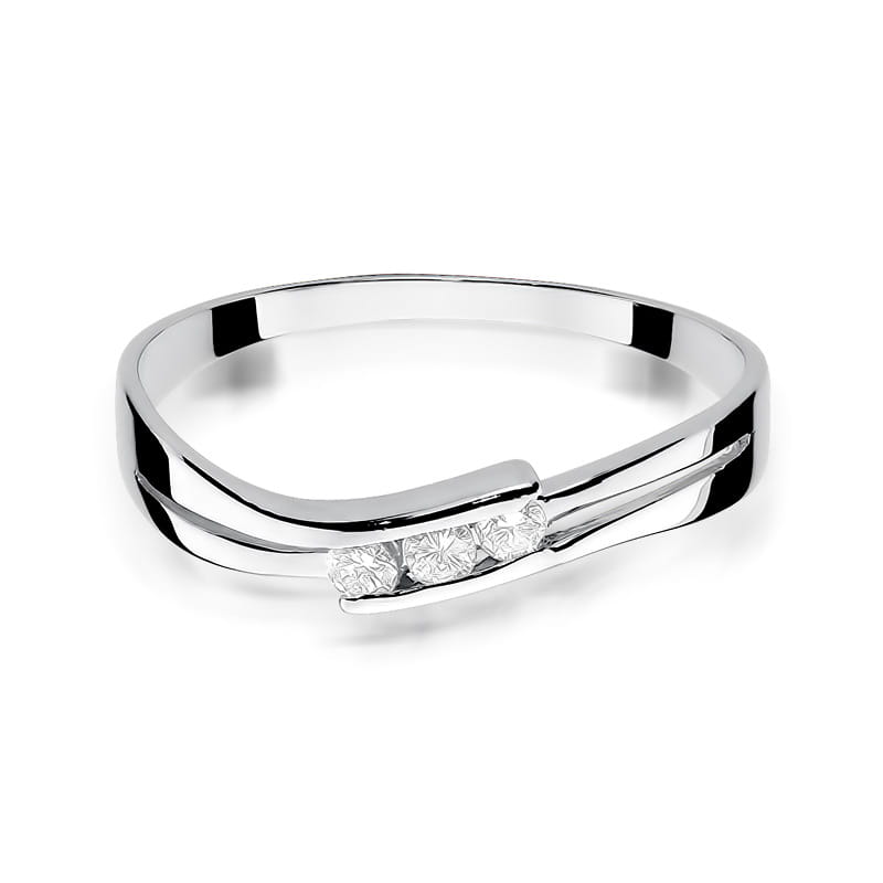 Inel Aur 9K cu Diamante Naturale 0.12 ct, imaginea 6 din 8