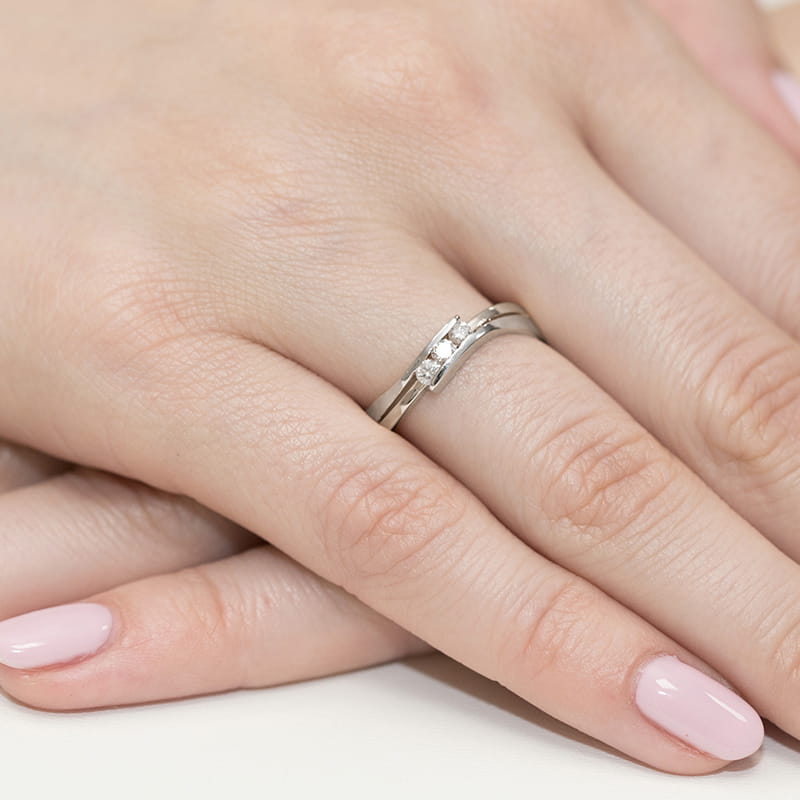 Inel Aur 9K cu Diamante Naturale 0.12 ct, imaginea 8 din 8