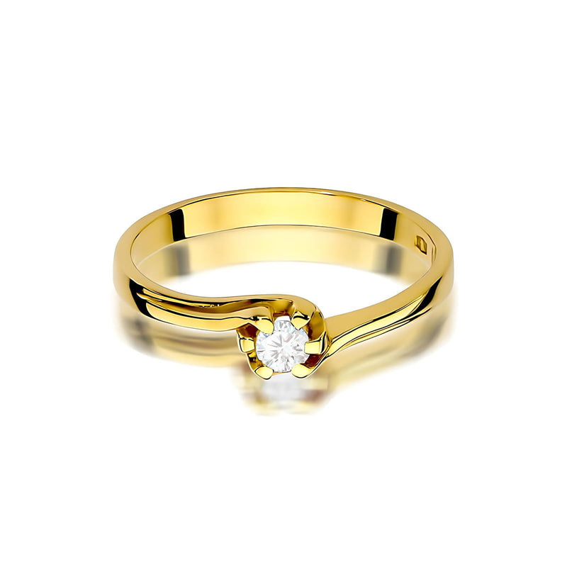 Inel Aur 9K cu Diamant Natural 0.10 ct, imaginea 2 din 8