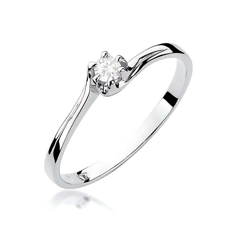 Inel Aur 9K cu Diamant Natural 0.10 ct, imaginea 5 din 8