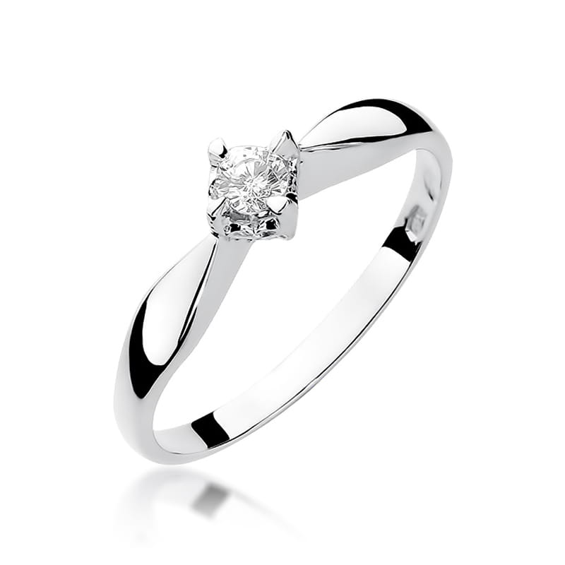 Inel Aur 9K cu Diamant Natural 0.12 ct, imaginea 5 din 8