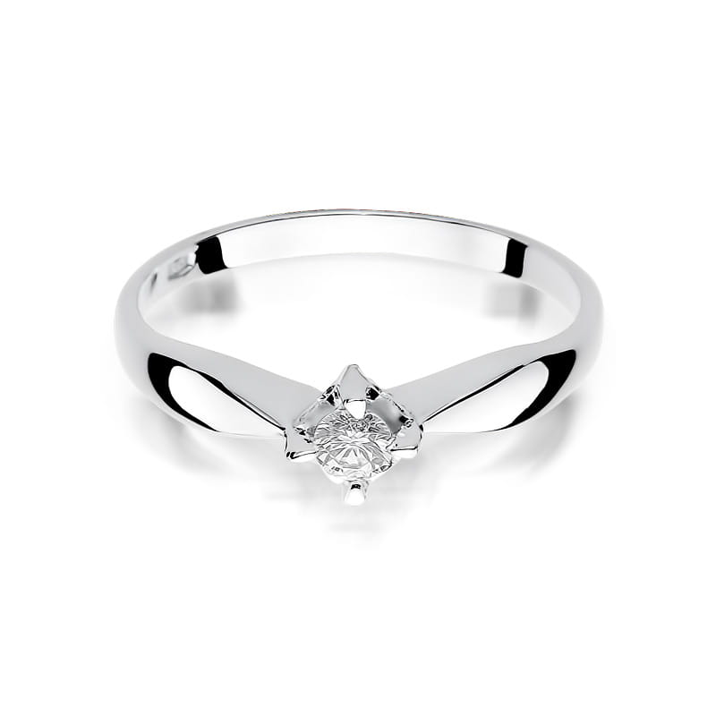 Inel Aur 9K cu Diamant Natural 0.12 ct, imaginea 6 din 8