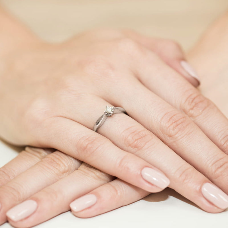 Inel Aur 9K cu Diamant Natural 0.12 ct, imaginea 8 din 8