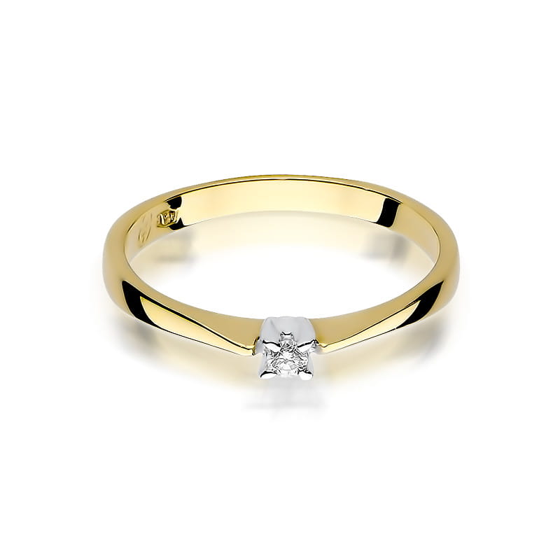 Inel Aur 9K cu Diamant Natural 0.03 ct, imaginea 2 din 8