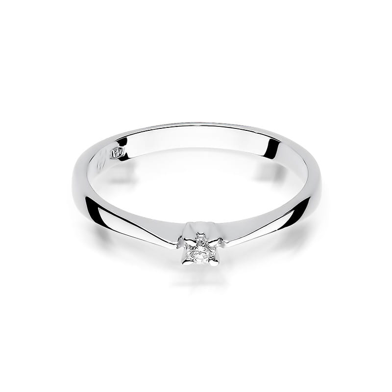 Inel Aur 9K cu Diamant Natural 0.03 ct, imaginea 6 din 8