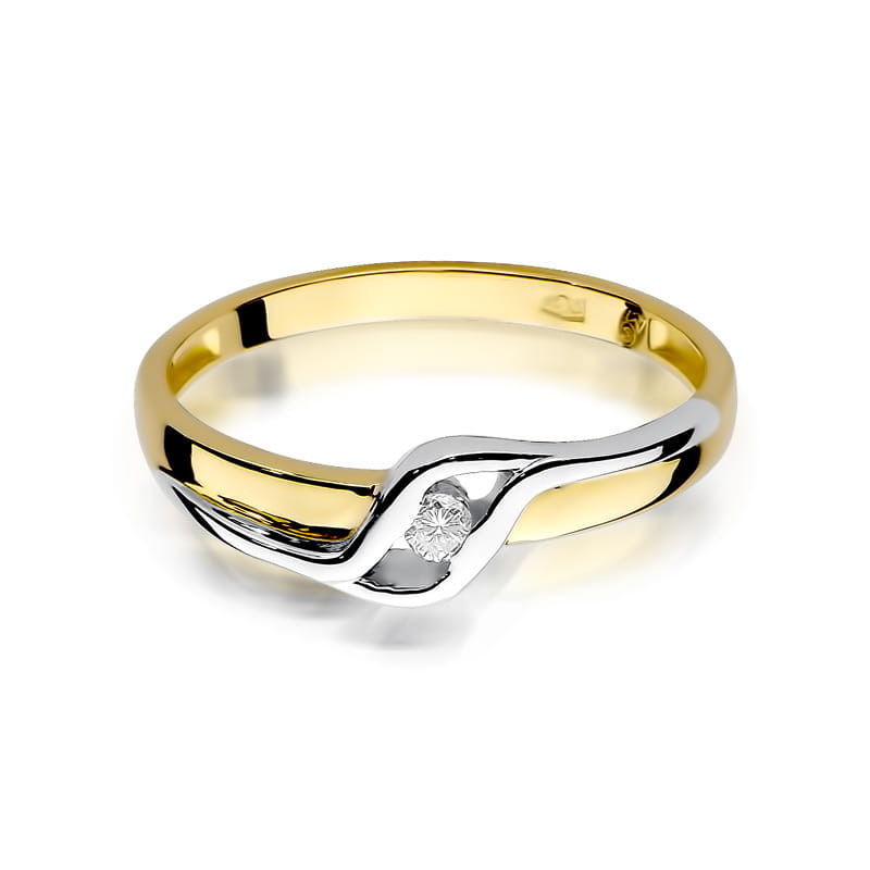 Inel Aur 9K cu Diamant Natural 0.04 ct, imaginea 2 din 8