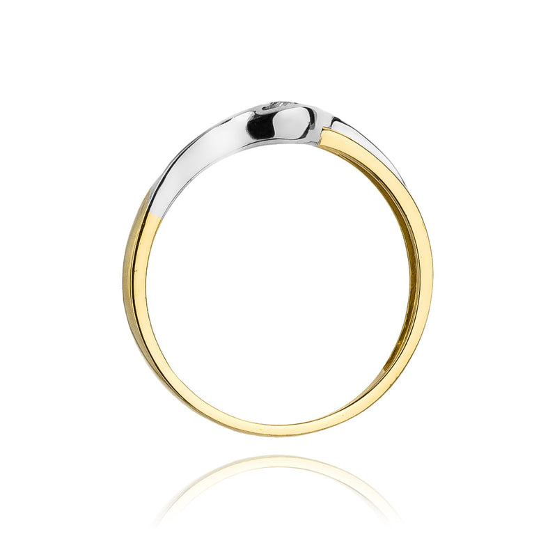 Inel Aur 9K cu Diamant Natural 0.04 ct, imaginea 3 din 8