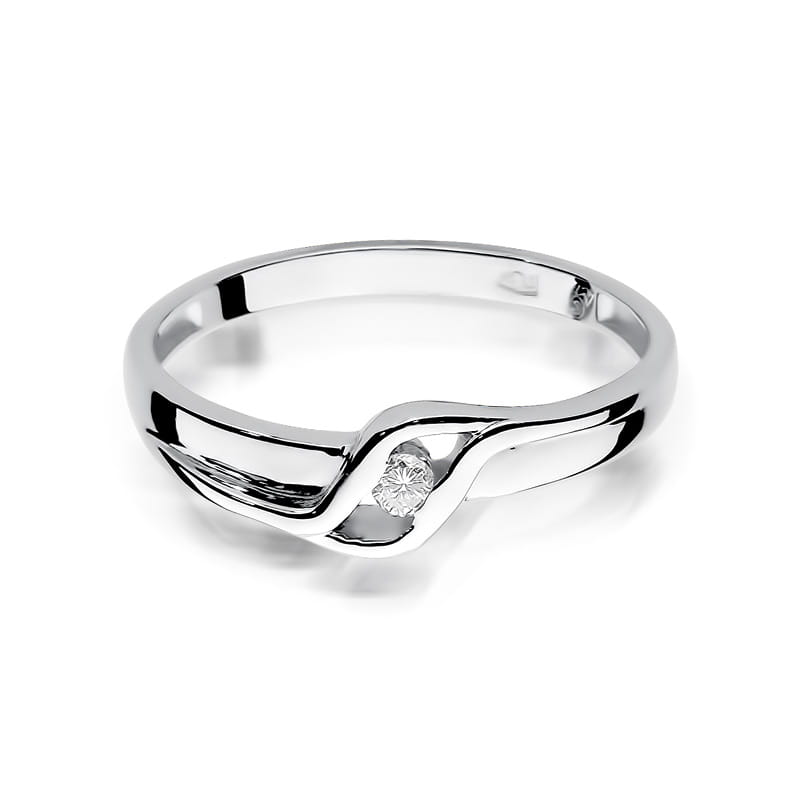 Inel Aur 9K cu Diamant Natural 0.04 ct, imaginea 6 din 8
